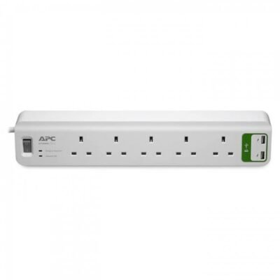 Schneider Electric APC Essential SurgeArrest 5 Outlets with 2 USB Port 5V 2.4A Charger 230V